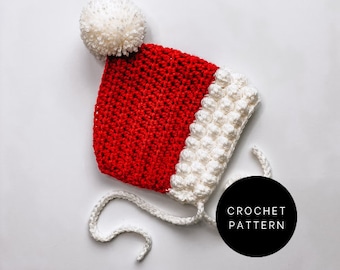 Santa Baby Bonnet - Crochet Pattern