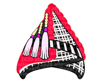 Hmong Hat for Women, Flower Hat, SVG, PNG, JPG, Digital Download