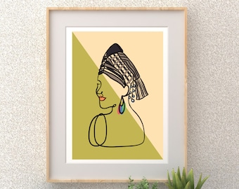 Hmong Wall Art, Minimalistic Art, Line Art, Abstract Wall Art, Hmong Hat, Hmong Fashion, Hmong Women, Hmong Stripe Crown Hat