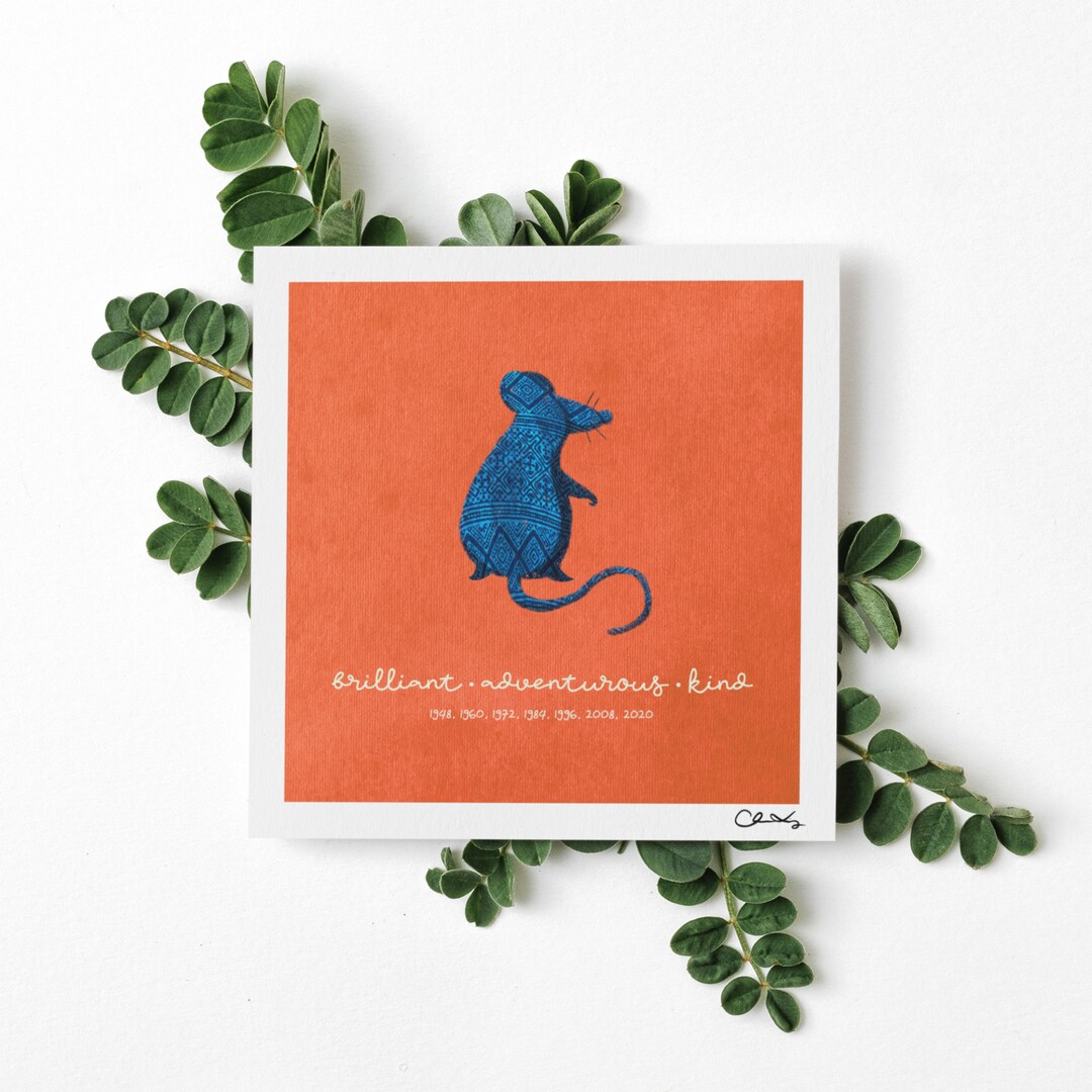 Year of the Rat Art Print Chinese Zodiac Animals Horoscope - Etsy Year of the Rat Art Print Chinese Zodiac Animals Horoscope - Etsy