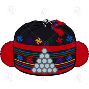 Iu Mien Hat, Digital Download, PNG, SVG, JPG, Mien Digital Design, Mien Print, Mien Clothes
