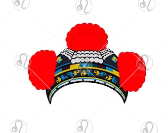 Iu Mien Hat for Baby, Blue, SVG, PNG, JPG, Digital Download