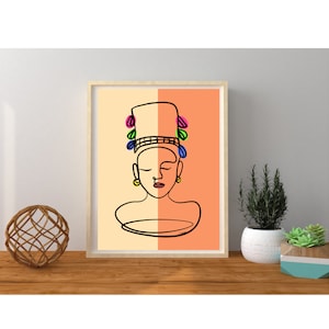 Hmong Wall Art, Minimalistic Art, Line Art, Abstract Wall Art, Hmong Hat, Hmong Fashion, Hmong Women, Hmong PomPom Hat