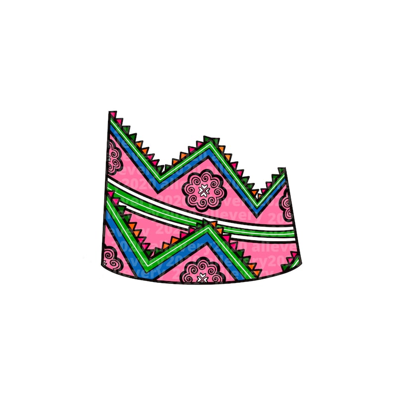 Hmong Princess Hat Hmong Hat for Women Side View SVG PNG Etsy