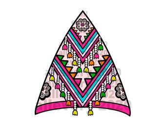 Hmong Princess Hat, Hmong Hat for Women, SVG, PNG, JPG, Digital Download