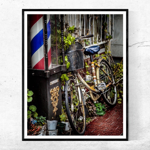 Abandoned Building| Abandoned Barber Parlor| Rustic Art| Rustic Bicycle Art| Old And Rusty| Nature Printables| Barber Parlor Art| Printable