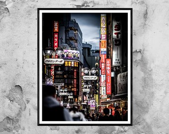 Muurafdruk Tokio| Digitale downloads Tokio| Tokio printables| Shinjuku-kunst| Japans kunstwerk| Japanse printables| Woondecoratie Tokio| Japan