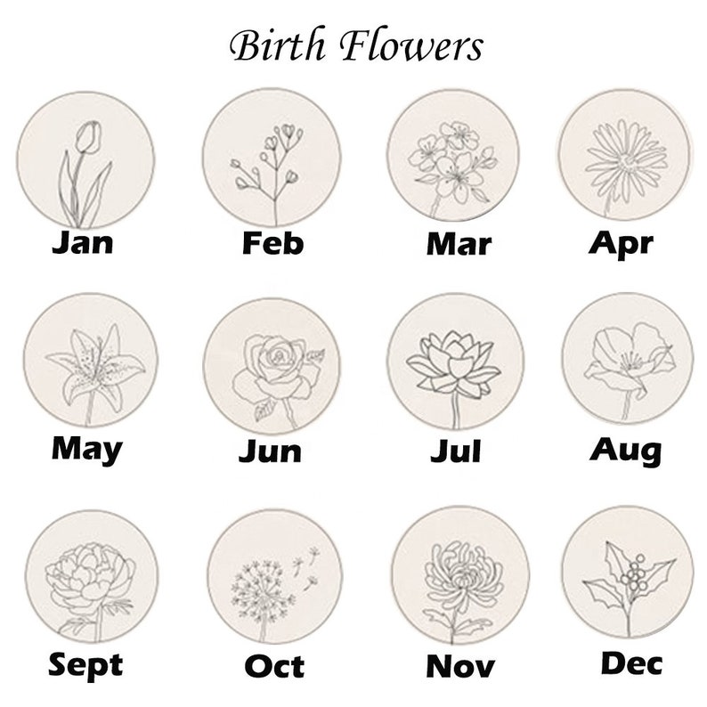 January Birth Flower Necklace Birth Flower Jewellery Etsy UK