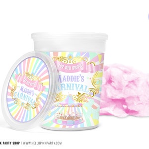 Kids Birthday Cotton Candy wrapper, Template Printable, kids Birthday favor labels, kids Editable wrappers Editable template cotton candy