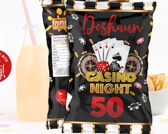 Birthday chip bag Wrapper, Template Printable, Birthday chip bag, Corjl Editable chip bag, Chip bag template, Potatoes wrapper, chip labels