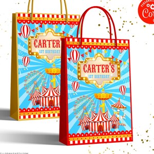 Kids Birthday Gift Bag Labels Template Printable Kids Etsy