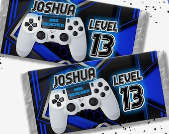 Gamer Birthday Candy Bar Wrapper: Editable Template Party Favor (Digital Download)
