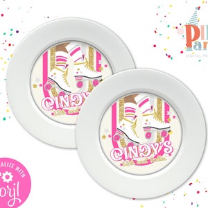 Editable Birthday Charger insert, Printable template, Birthday charger plate, Editable plate labels, Charger insert template, Plate wrappers