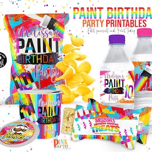 Kids Birthday Bundle, Template Printable, kids Birthday chip bag, kids Editable labels, printable wrapper, editable favors, candy labels