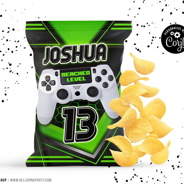 Gaming Chip Bag Wrapper Etsy Australia