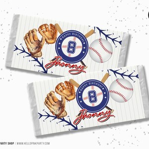 Baseball-Geburtstags-Schokoriegel-Etikett, druckbare Vorlagen, Softball-Geburtstags-Schokoriegel-Wrapper Batter up Sport Bearbeitbares Wrapper Baseball-Party