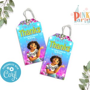 Kids Birthday Thank You Tag Template Printable Kids Birthday - Etsy
