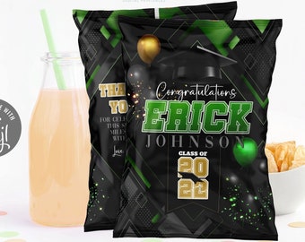Prom Graduation Chip Bag Template: Editable Potato Wrapper (Digital Download)