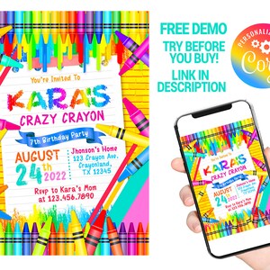 Kids Birthday Invitation Template Printable Kids Birthday - Etsy