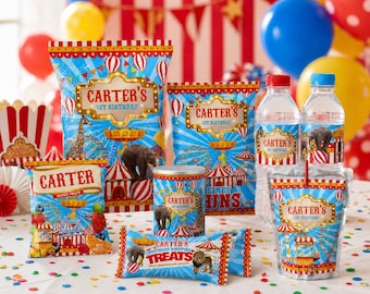 Editable Circus Chocolate Bar Labels Carnival Candy Bar Wrapper