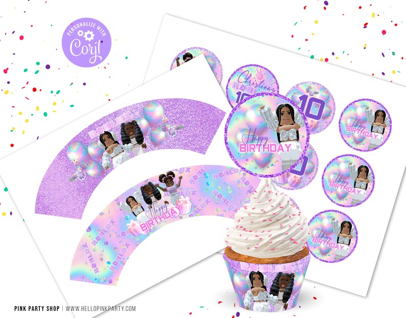 Kids Birthday Cupcake Toppers Template Printable Kids - Etsy