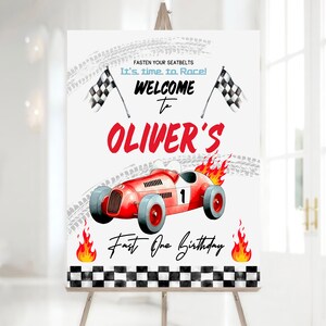 Racing Birthday Thank You Card, Editable Racing Thank You Card Template ...