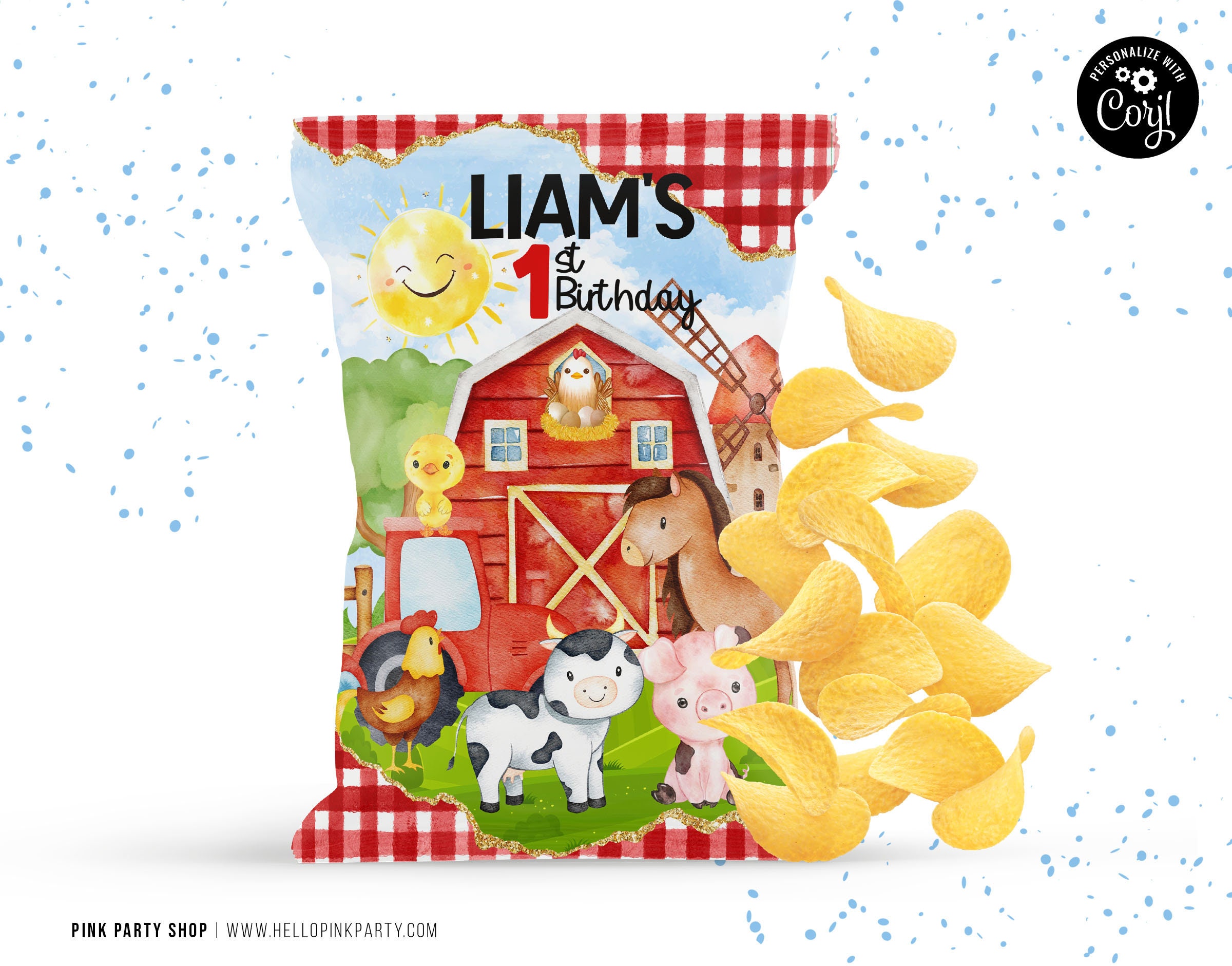 Farm Animals Birthday Fruit Snacks Barn Barnyard Birthday Etsy