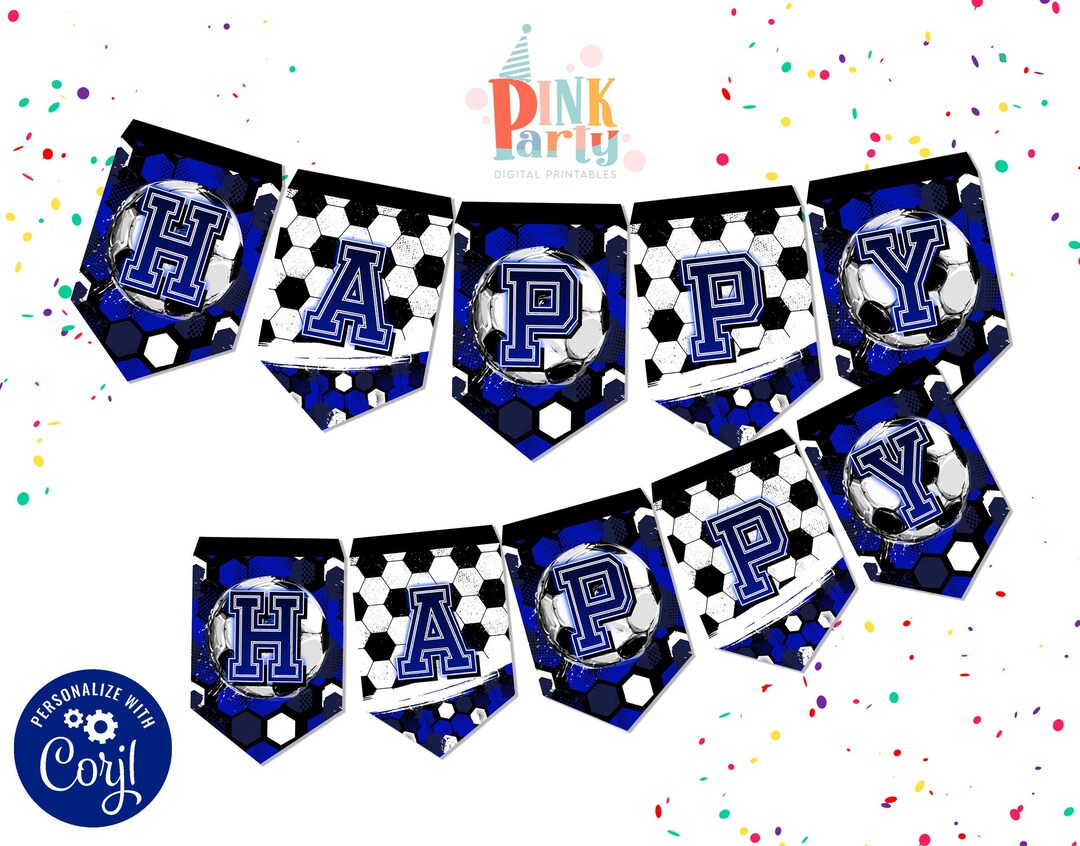 Kids Birthday Garland Banner, Printable Template, Kids Birthday Bunting ...