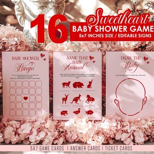 Lot de jeux de douche modifiables pour la Saint-Valentin