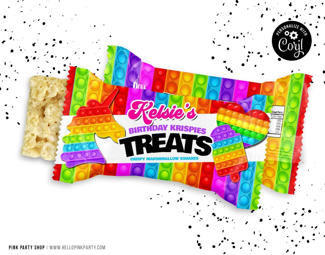 Kids Birthday Candy Bar Wrapper Printable Templates Kids - Etsy