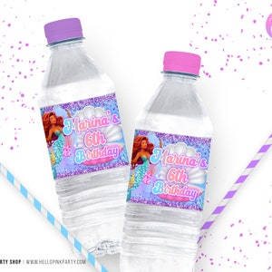 Mermaid Birthday Candy Bar Label, Printable Templates, Under the Sea Birthday Candy Bar Labels ...