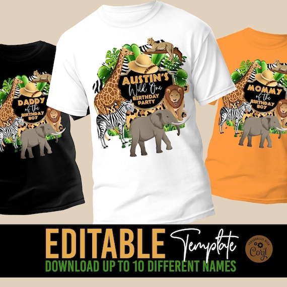 Zoo Safari Jungle Dad Of Birthday Boy Party Men T-Shirt Zoo Safari Jungle Dad Of Birthday Boy Party Men T-Shirt