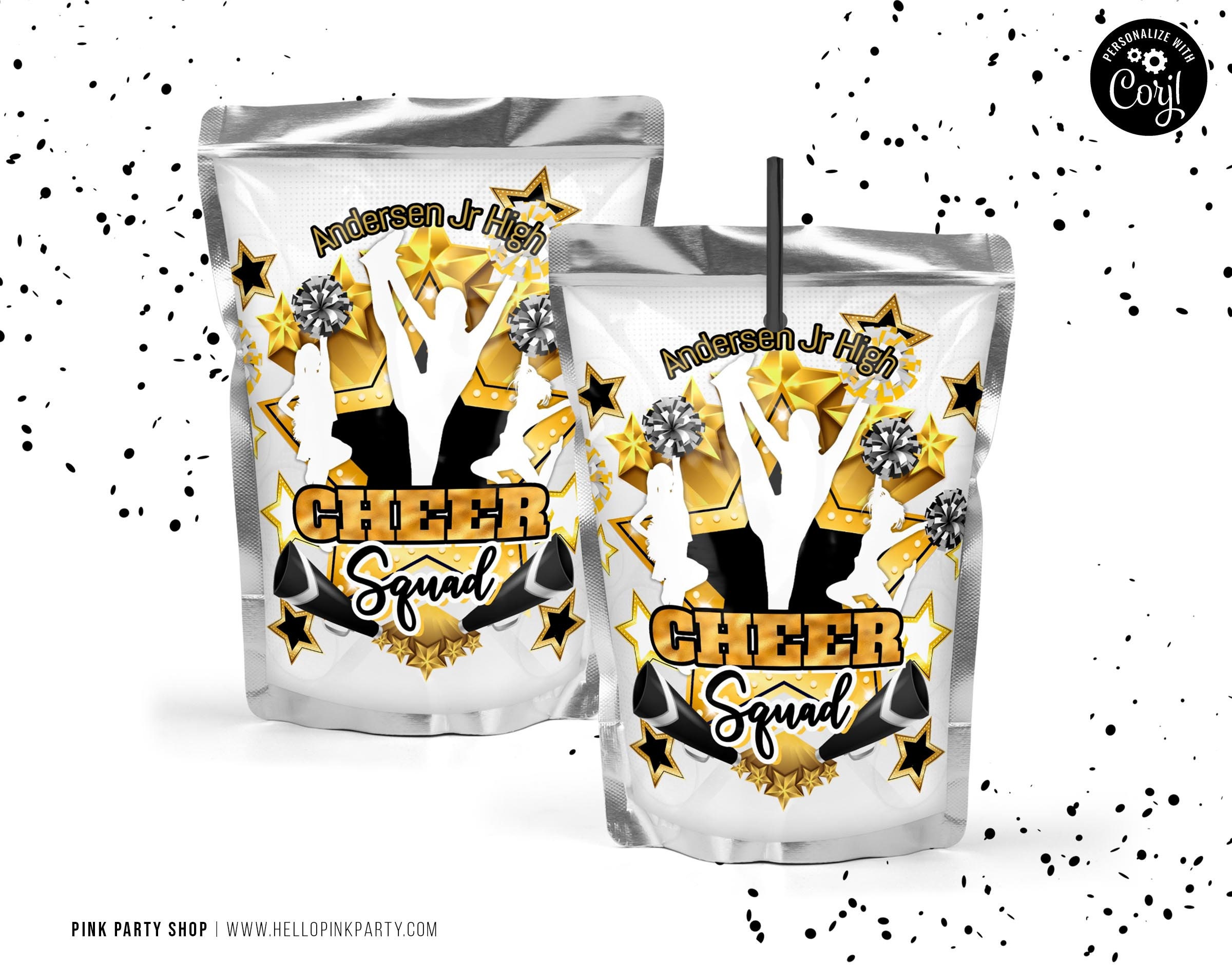 Cheerleading Water Bottle Labels: Editable Cheer Squad Printable ...