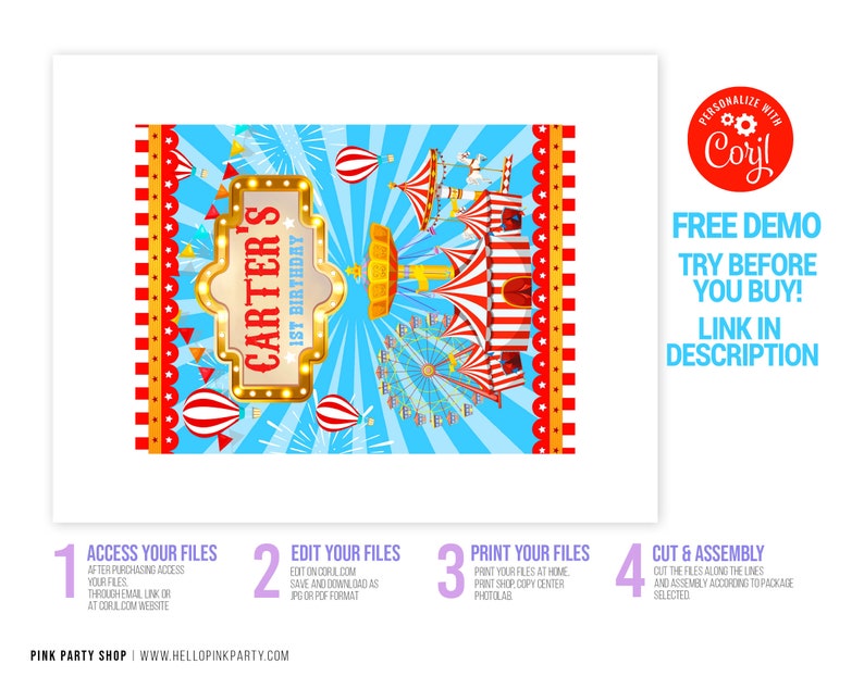 Kids Birthday Gift Bag Labels Template Printable Kids Etsy