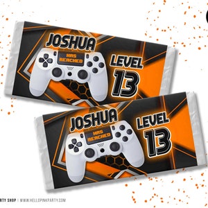 Gamer Birthday Water Labels Wrapper, Printable Templates, Gaming ...