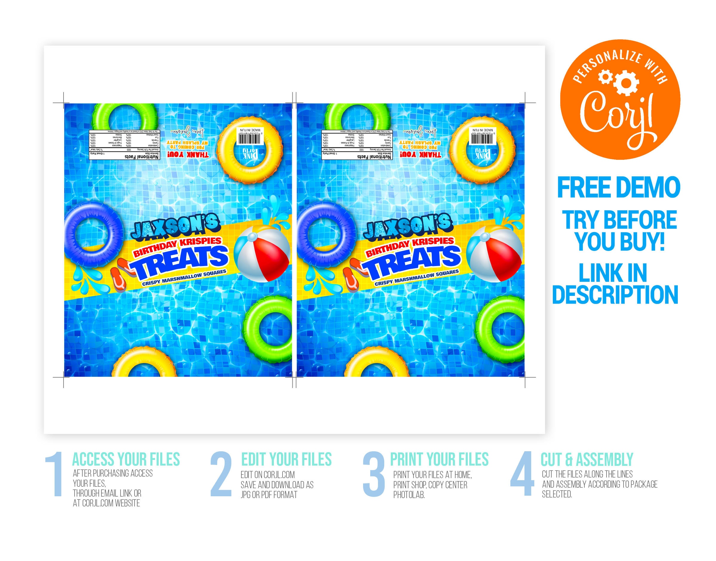 Kids Birthday Candy Bar Wrapper Printable Templates Kids - Etsy