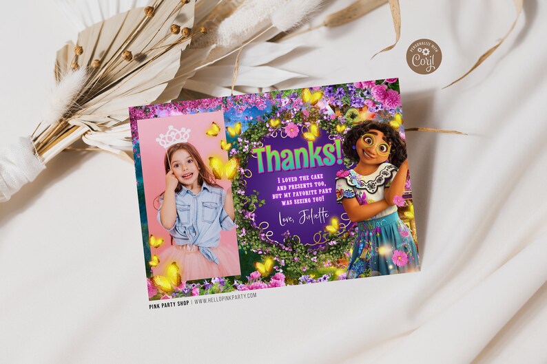 Kids Birthday Thank You Card Template Printable Kids Birthday - Etsy