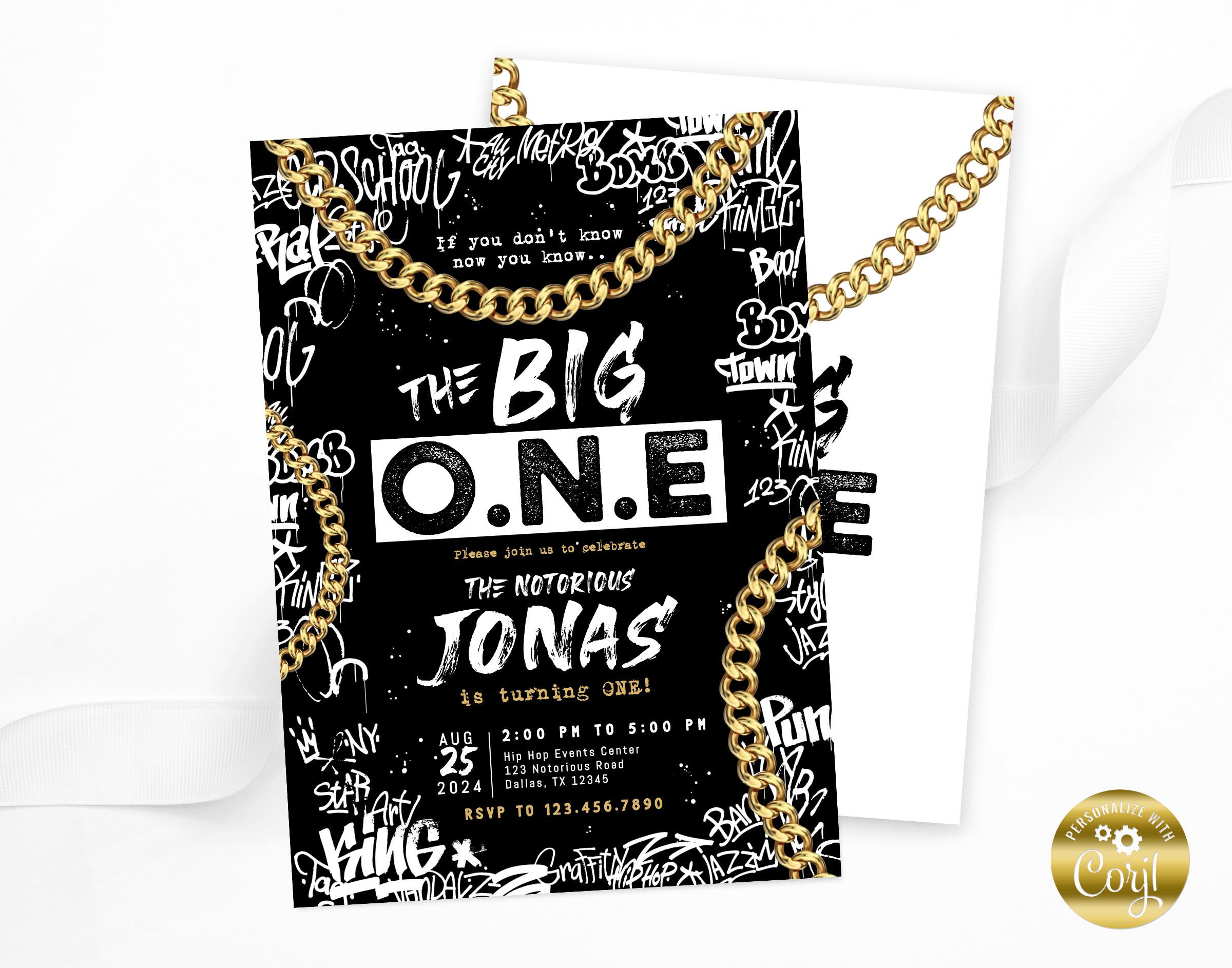 Notorious Birthday Party Bundle Kit Template Printable Hip