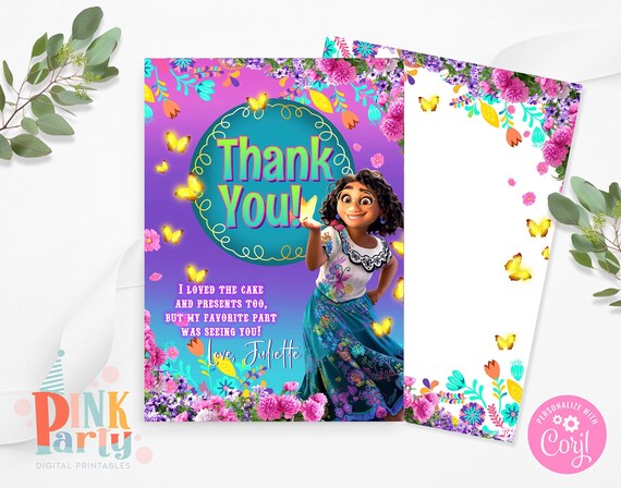 Kids Birthday Thank You Card Template Printable Kids Birthday | Etsy
