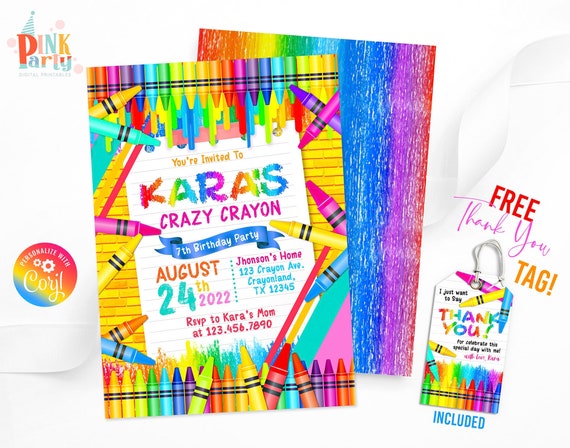 Kids Birthday Invitation Template Printable Kids Birthday - Etsy