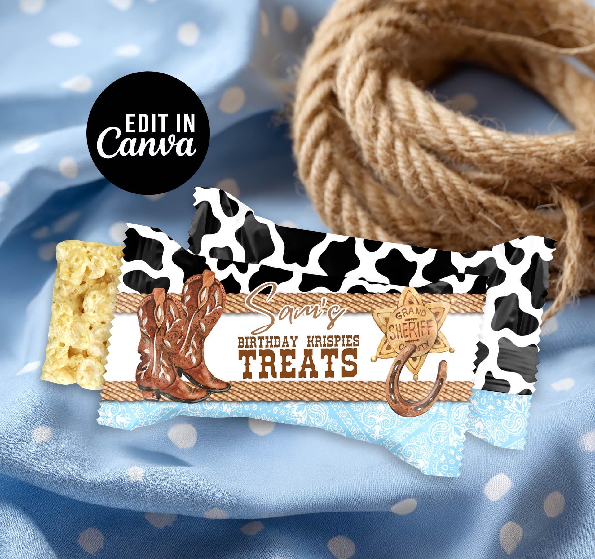 Cowboy 1st Rodeo Party Bundle: Western Editable Labels (digital ...