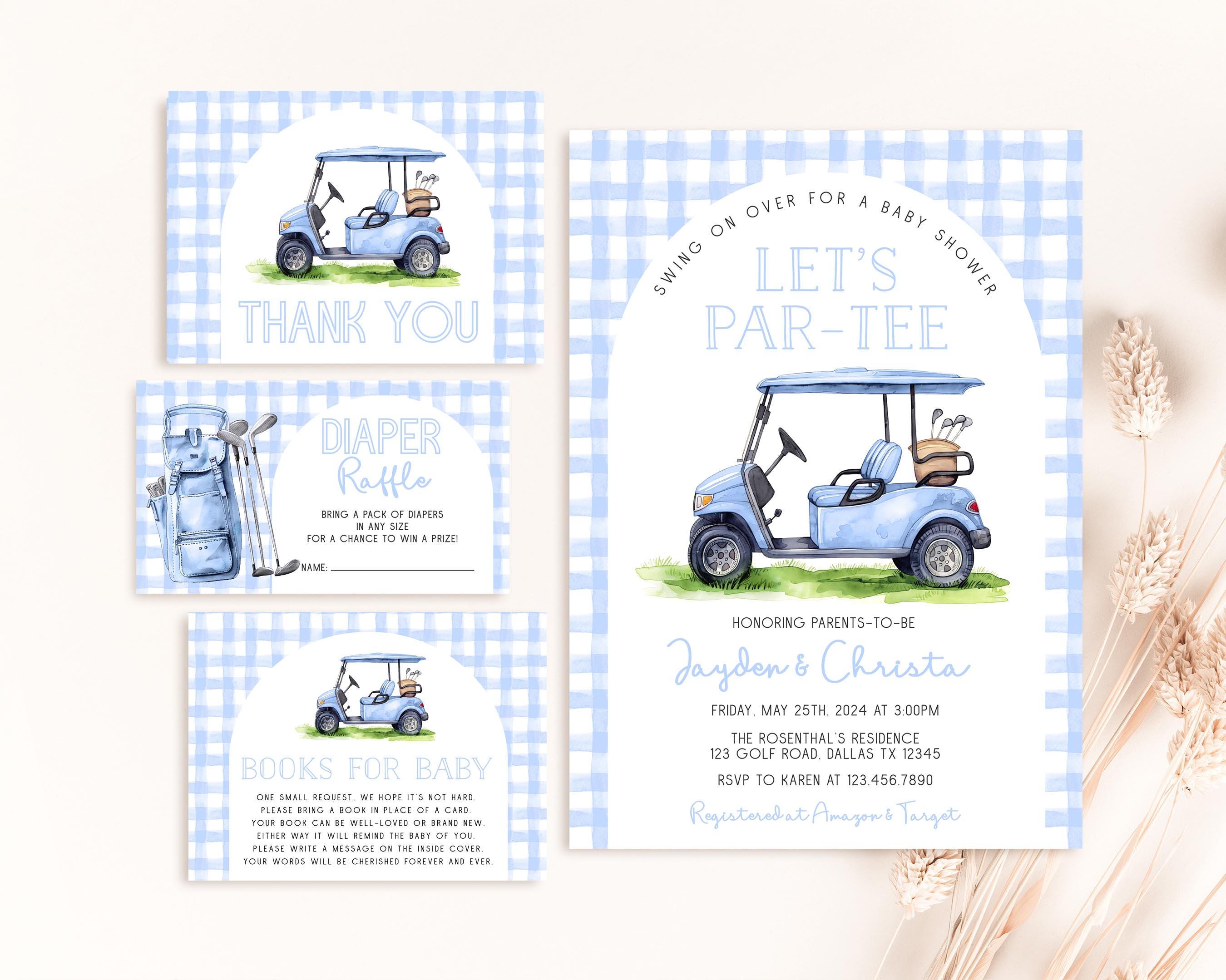 Golf Baby Shower Favor Tag: Par-tee Thank You (editable Digital ...