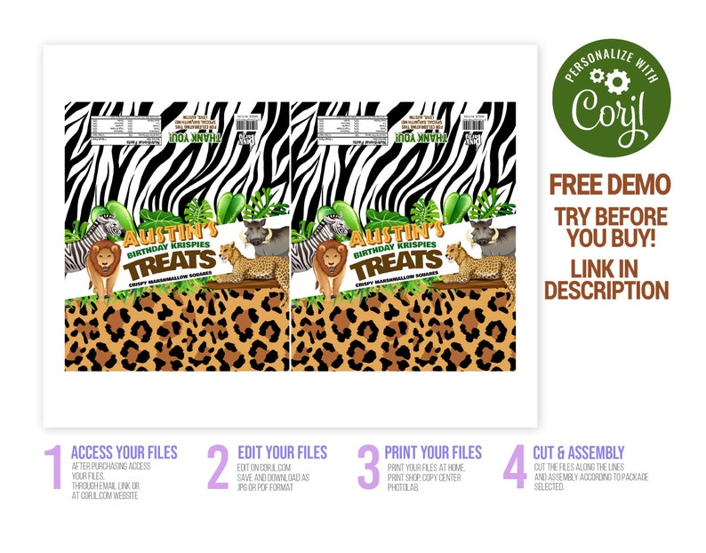 Kids Birthday Candy Bar Wrapper Printable Templates Kids | Etsy