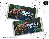 Jurassic Birthday gift box label Printable template Dinosaur party box wrapper Custom Editable wrapper Dinosaur Party favor Decoration JB1
