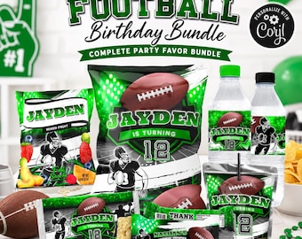 Football Birthday Party Bundle: Editable Favor Wrappers (Digital Download) FB1