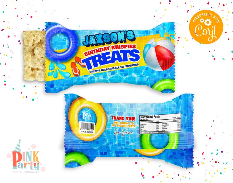 Kids Birthday Candy Bar Wrapper Printable Templates Kids - Etsy