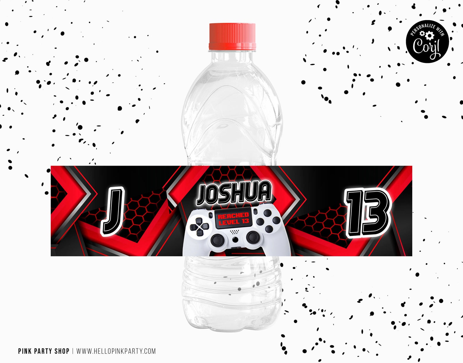 Gamer Birthday Water Labels Wrapper Printable Templates - Etsy