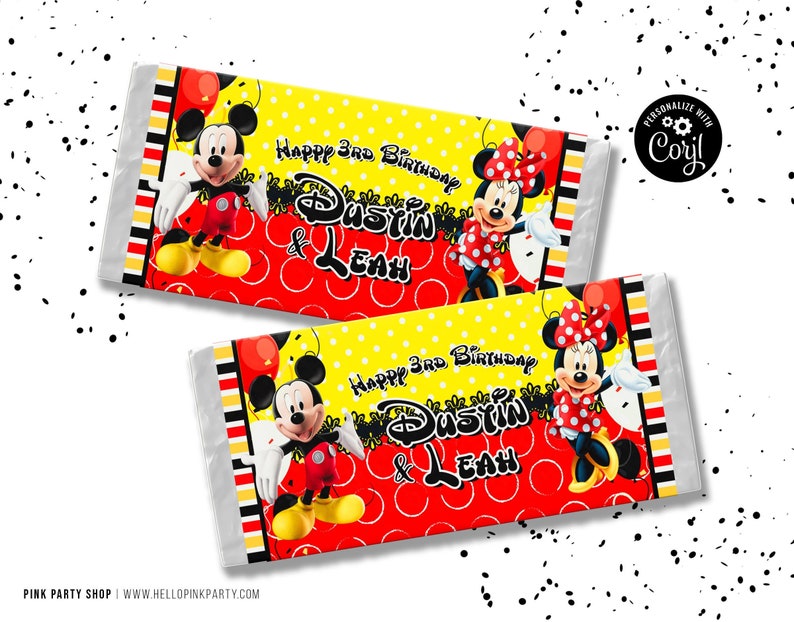 Kids Birthday Candy Bar Wrapper Template Printable Kids Etsy