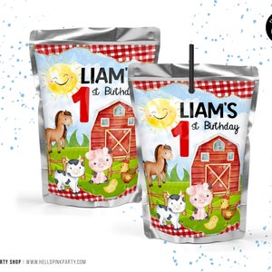 Farm Animals Birthday Party Bundle Kit, Template Printable, Barnyard ...