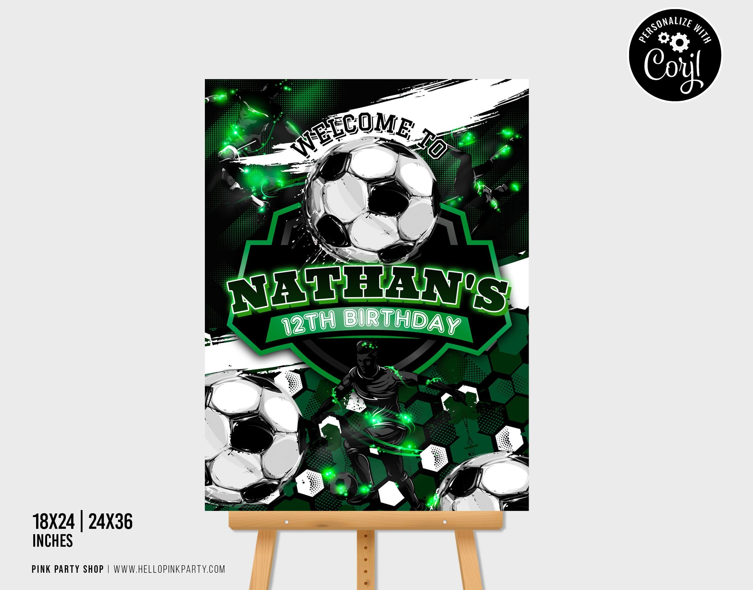 Fußball-Partybanner 'Welcome' & 'Game Time' – Dekoration Für Mottopartys